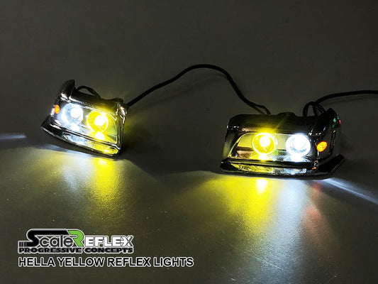 Hella Yellow Reflex Lights LED Light Kit For 1/10 RC Car - 10 LED Kit - LIPO or Receiver
